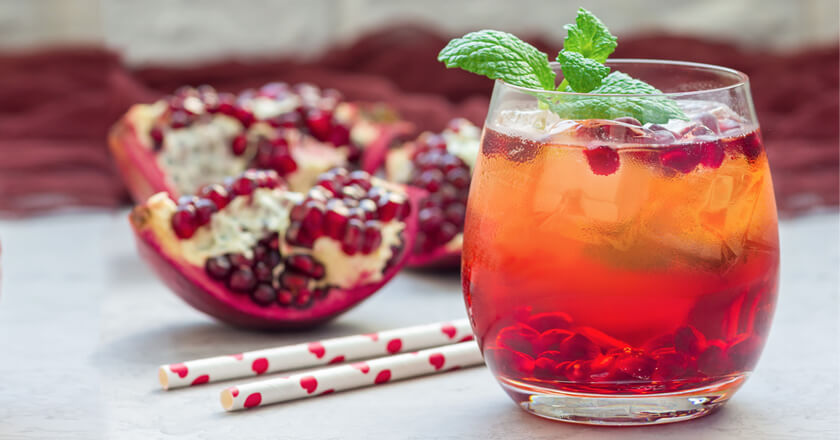Cocktail Recipe: Summer pomegranate juice cocktail